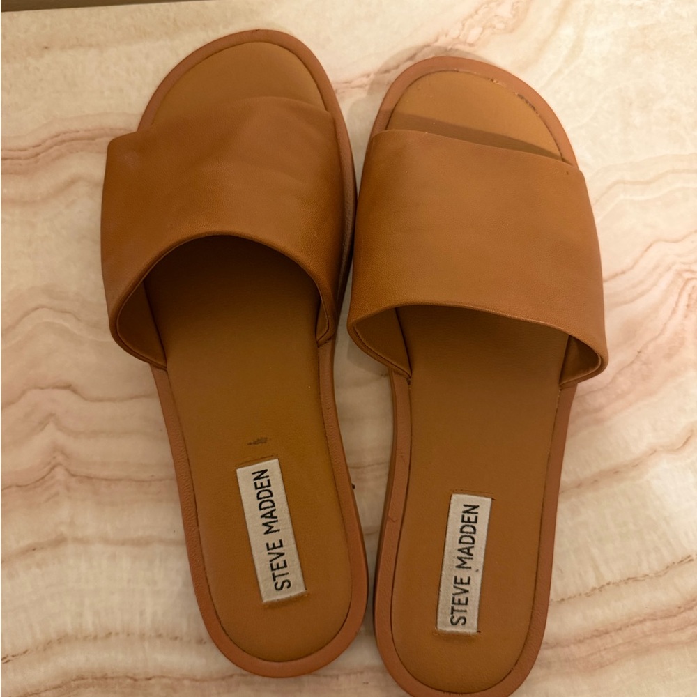 Steve Madden Women's Brown Slide Sandals
